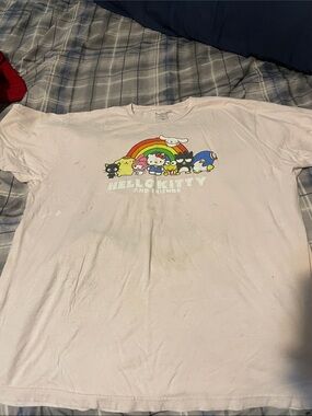 Hello Kitty Light Pink Rainbow Graphic Tee